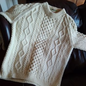 Authentic Hand Knit Wool Sweater from Ireland. Unisex sizing.
